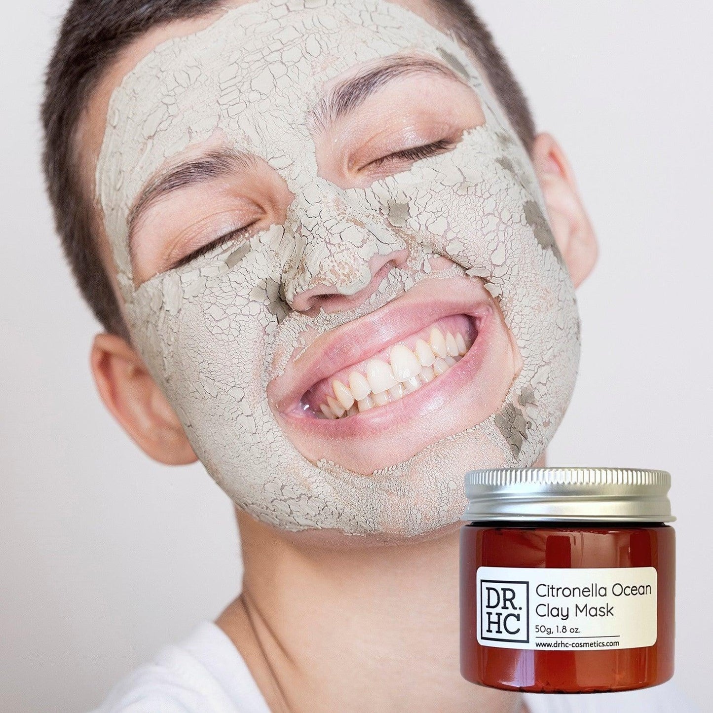 DR.HC Citronella Ocean Clay Mask (40~60g, 1.4~2.1oz) (Exfoliating, Anti-scar, Anti-acne, Oil balancing, Pore shrinking, Skin toning...)