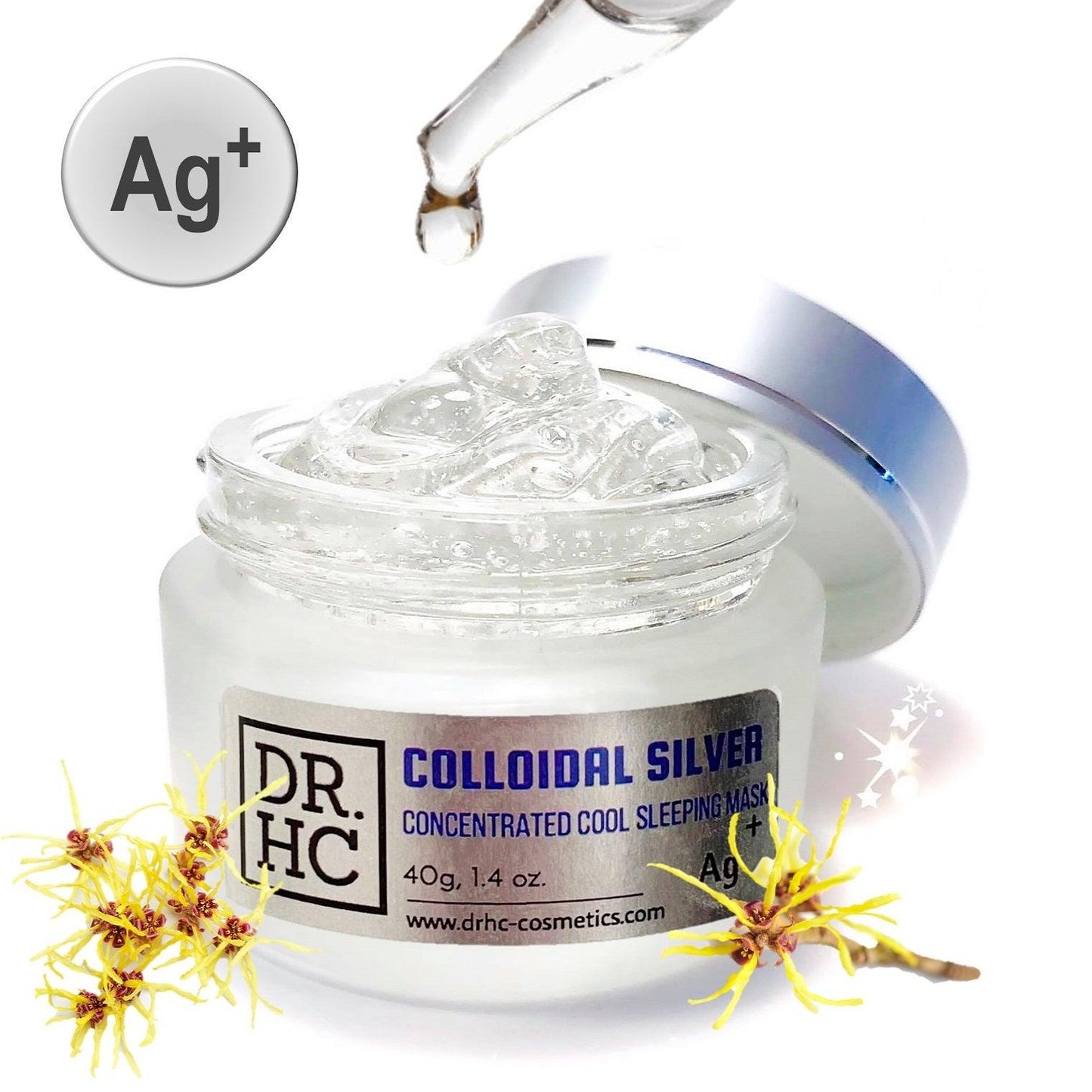 DR.HC Colloidal Silver Concentrated Cool Sleeping Mask (25~40g, 0.9~1.4oz) (Anti-acne, Anti-scar, Anti-blemish, Skin recovery...)
