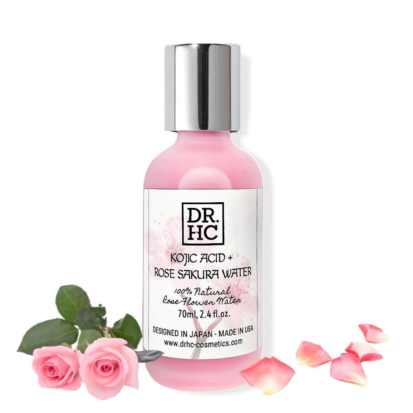 DR.HC Kojic Acid + Rose Sakura Water (70~120ml, 2.4~4.0fl.oz.) (Skin brightening, Anti-blemish, Anti-scar, Skin recovery...)