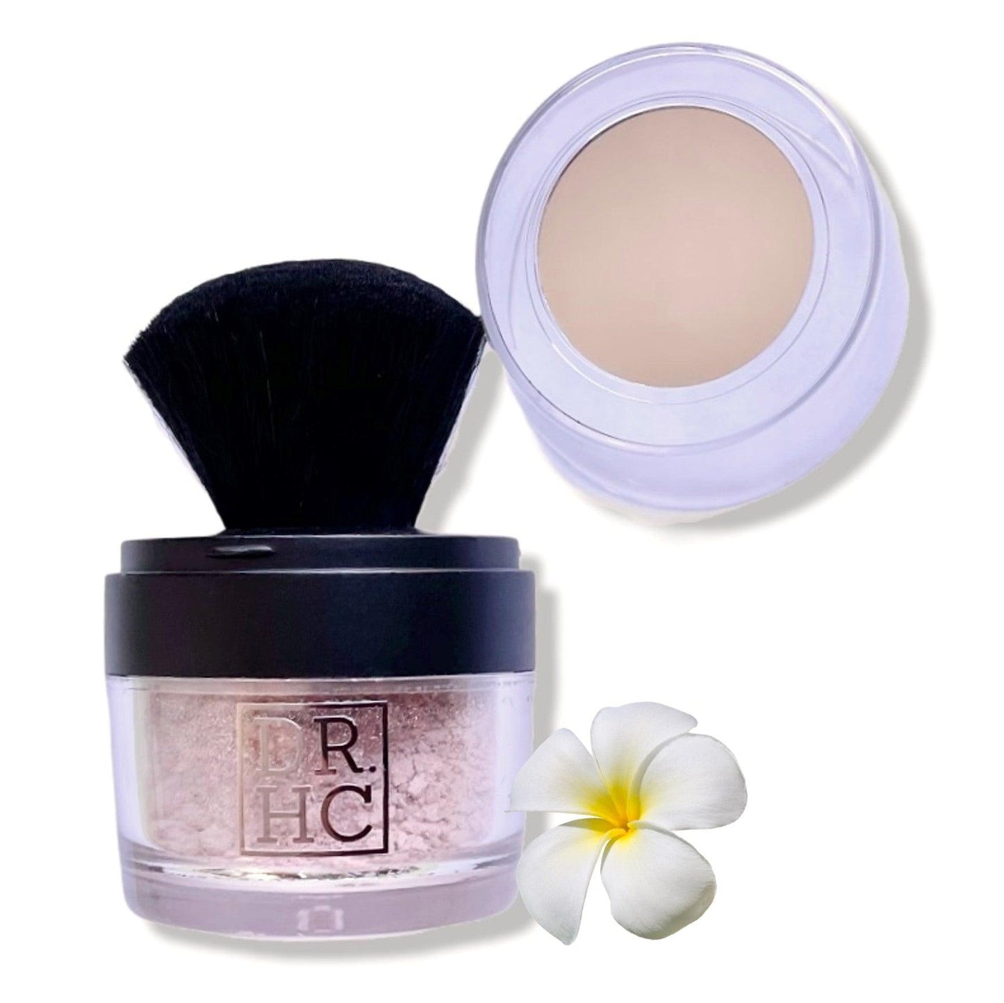 DR.HC Silky Mineral CC All-Natural Loose Powder Foundation (2 Shades) (11g, 0.4oz.) (Natural UV Care, Anti-aging, Skin brightening, Oil-balancing, Hydrating...)