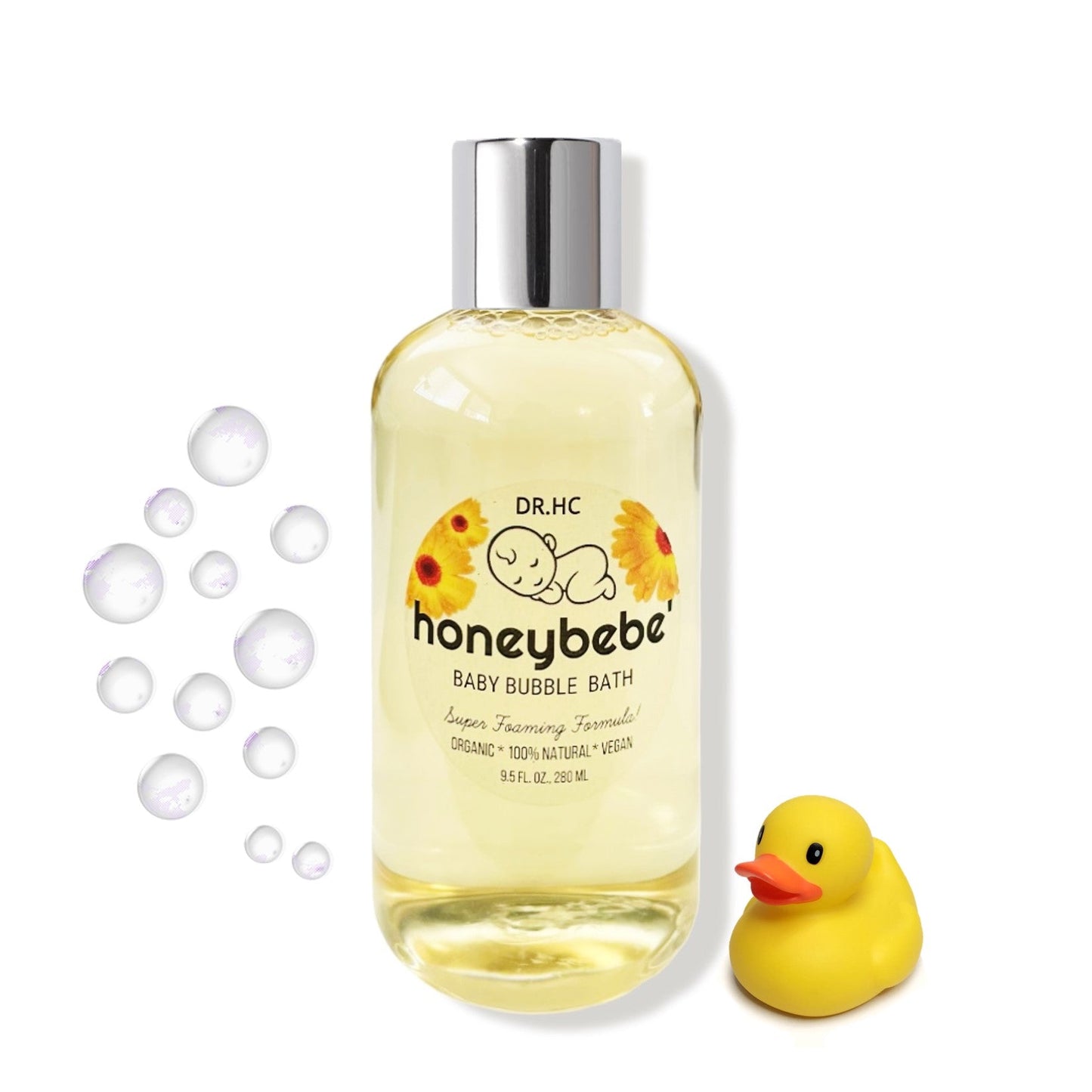 DR.HC Honeybebe' Organic & All-Natural Baby Bubble Bath (Refreshing Patchouli) - For Baby & Mommy (9.5 fl.oz., 280 ml)