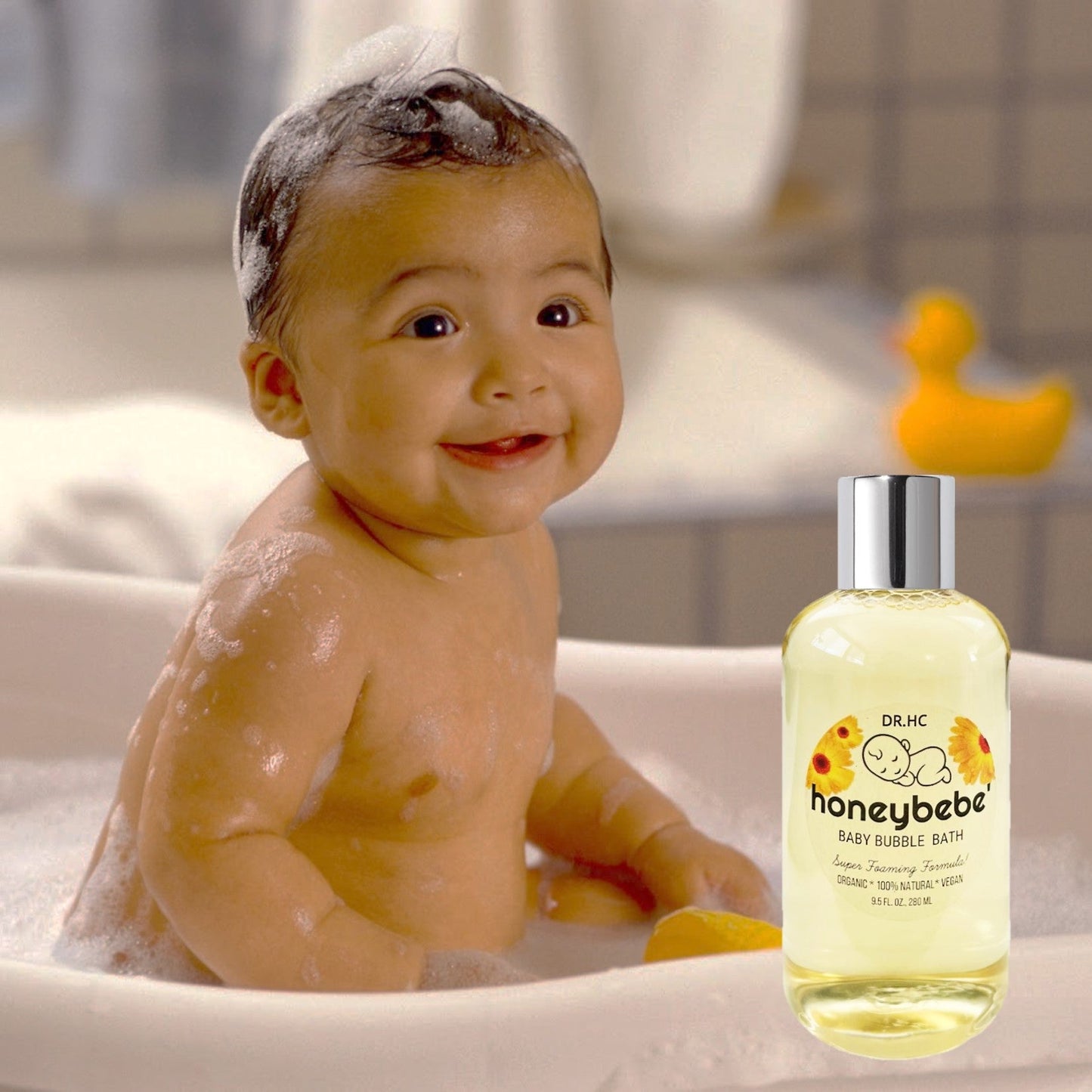 DR.HC Honeybebe' Organic & All-Natural Baby Bubble Bath (Refreshing Patchouli) - For Baby & Mommy (9.5 fl.oz., 280 ml)