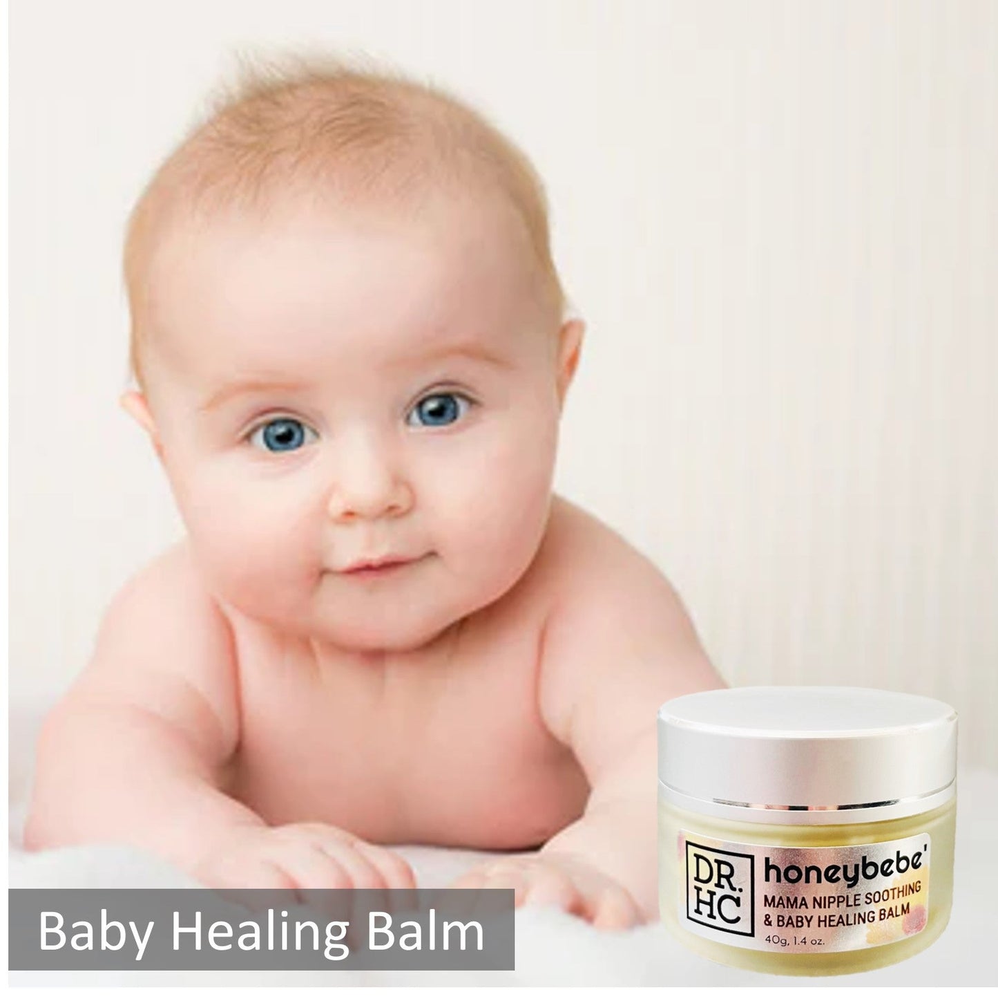 DR.HC Honeybebe’ Mama Nipple Soothing & Baby Healing Balm (100% Organic, Natural & Vegan) (30g, 1oz.)